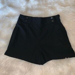 Zara Basic black side zip shorts trousers s